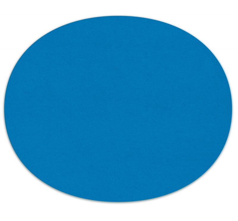 Petrolfarbene, runde Hey Sign Filz-Sitzauflage für Eames Plastic Side Chairs, Einzelstück. Komfortable Stuhlauflage.